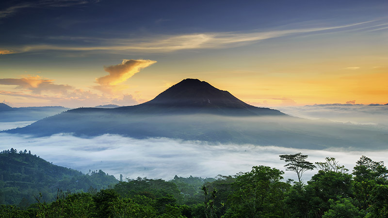 Sunrise Mountain location Mountain Batur kintamani