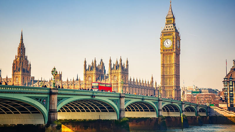 Big Ben and westminster bridge in London